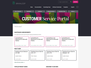 Brainloop Customer Service Portal